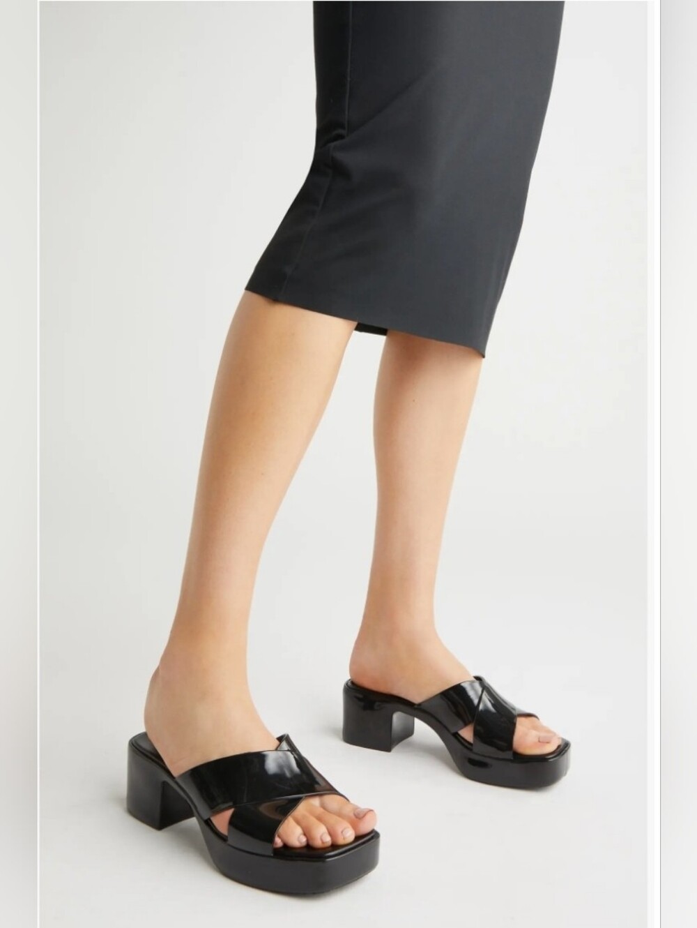 JEFFREY CAMPBELL Black Bubblegum Platform Sandal